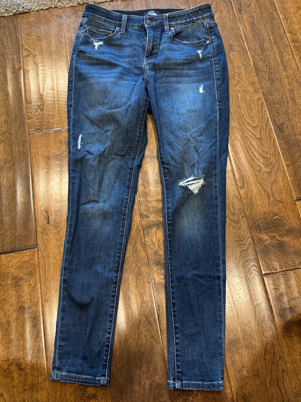 LuLaRoe Dark Blue Distressed Skinny Jeans